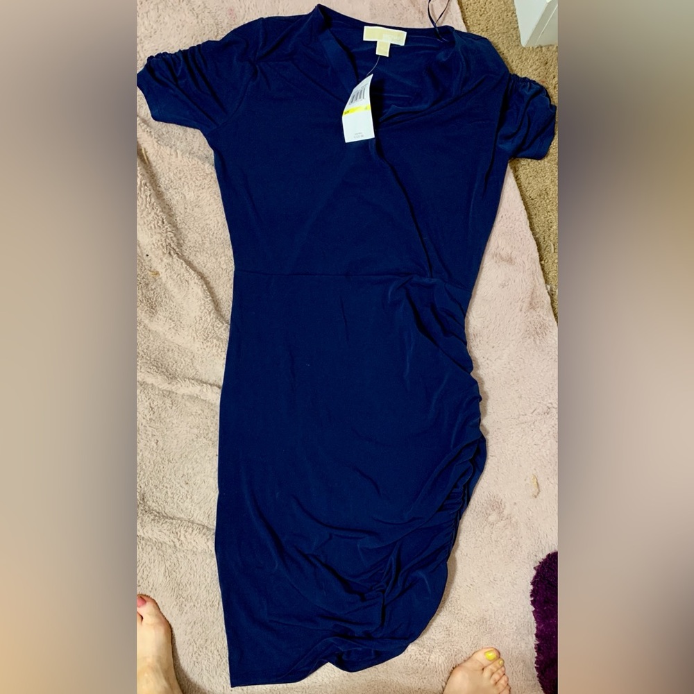 Michael kors wrap dress • NWT • MED- 8-10 •Navy Blue